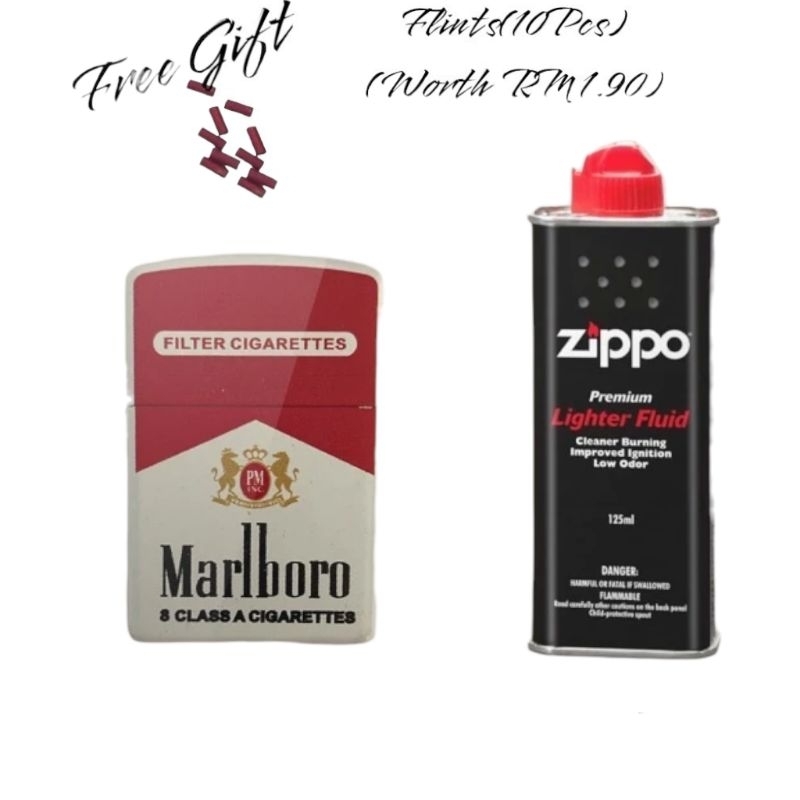 🔥100Original Zippo Fluids 125ml+Red White Oil Lighter Shopee Malaysia