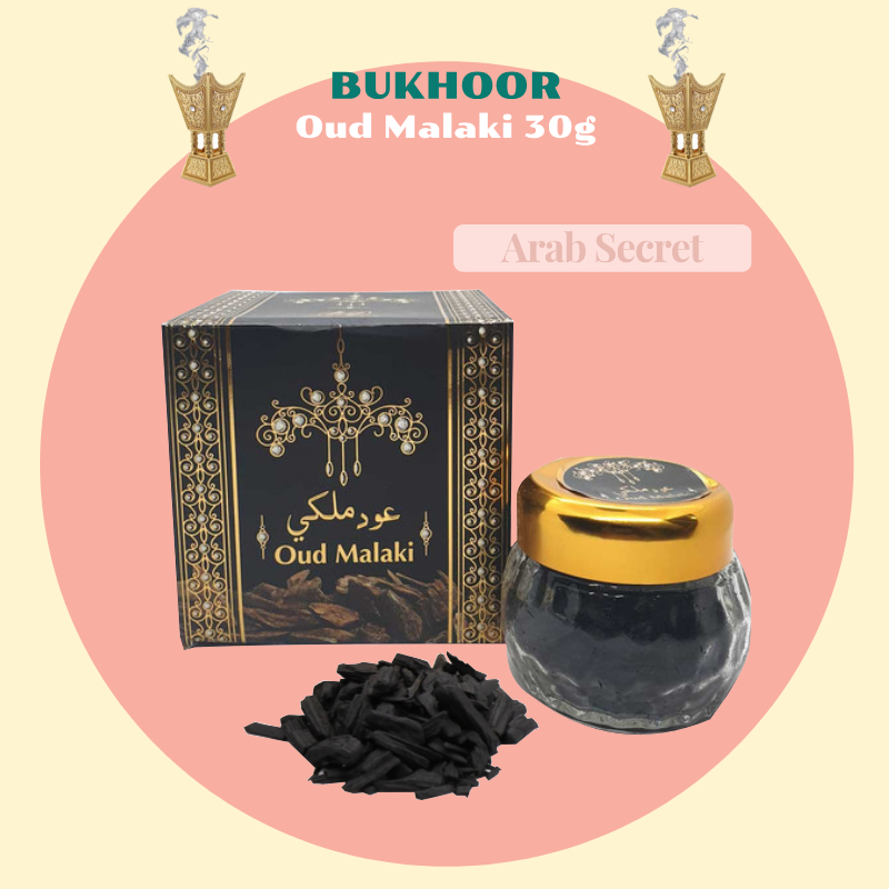 Bukhoor Oud Malaki Ori Dari Arab Gaharu Oud Bakhoor Kayu Fragrance 30g