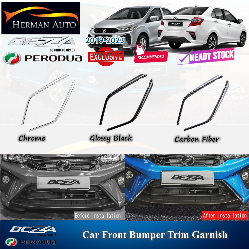 HermanAuto Perodua Bezza 2019-2023 Front Bumper Trim Frame Garnish ...