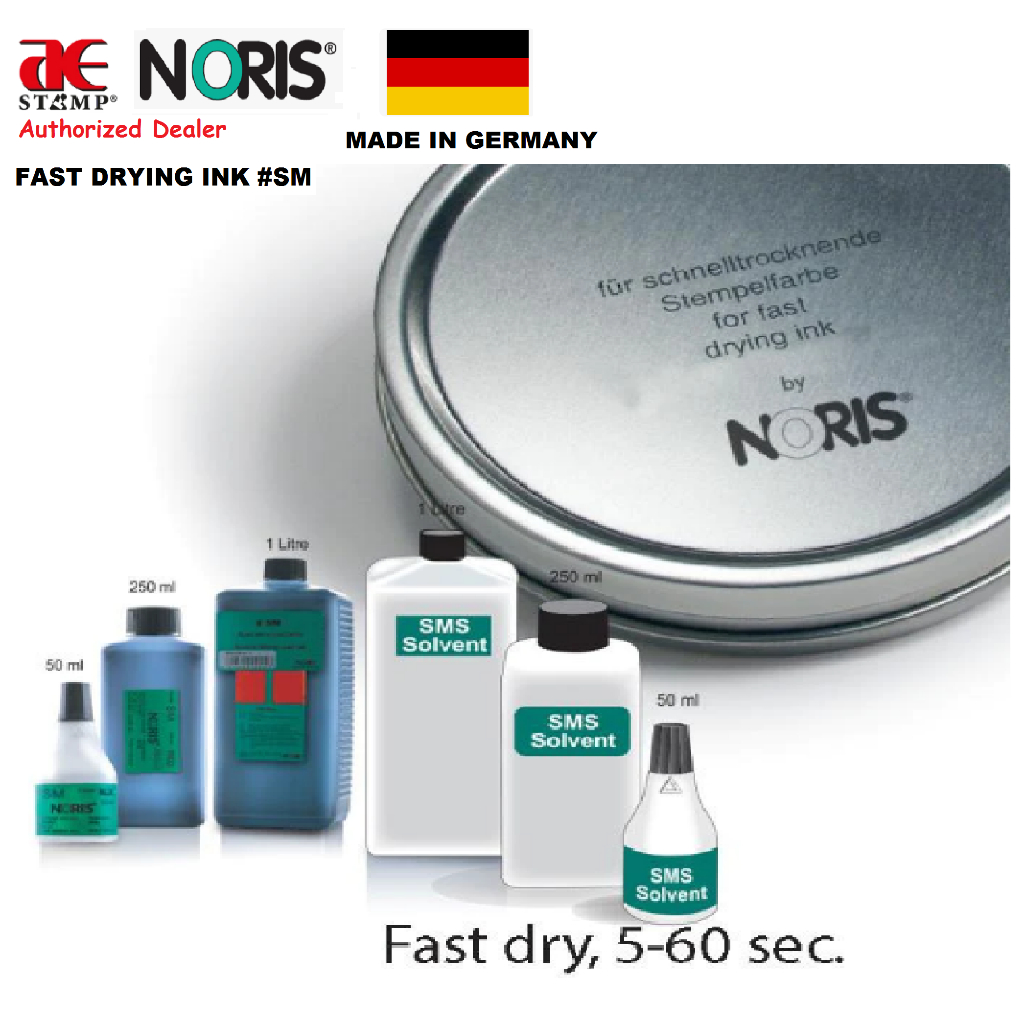 NORIS FAST DRYING INK #SM 50ml 250ml suitable for Plastic, Electronic ...