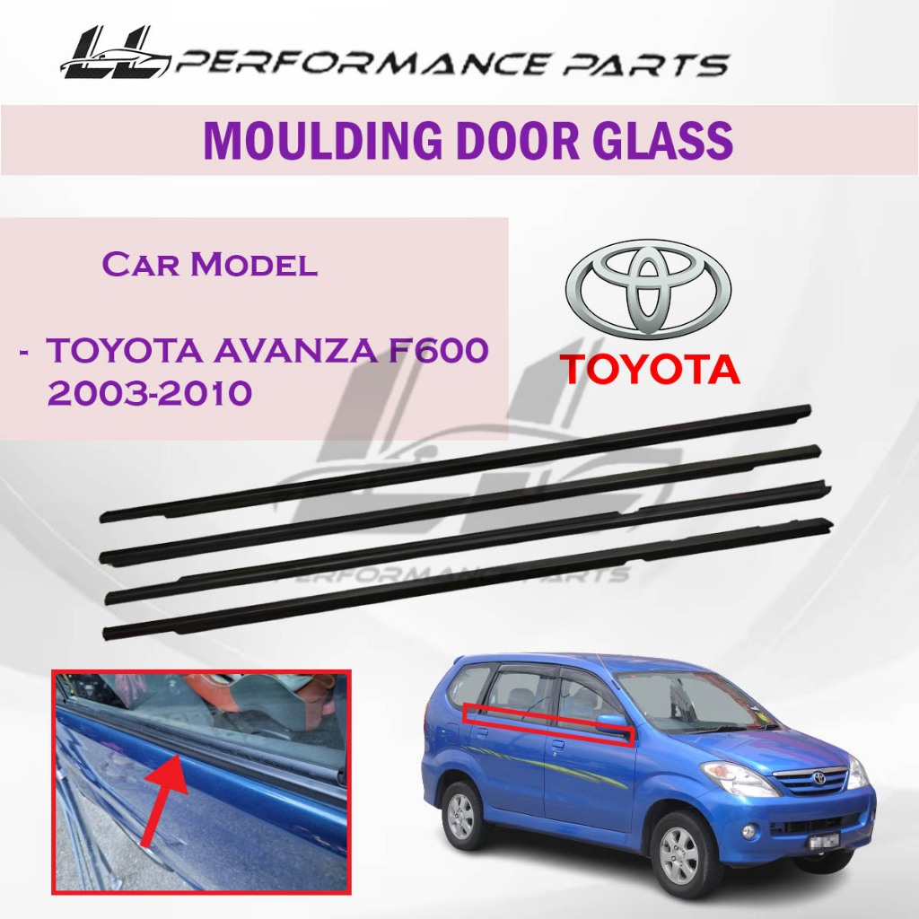 Toyota Avanza F600 2003-2010 Door Moulding Lining Rubber Outer Glass ...