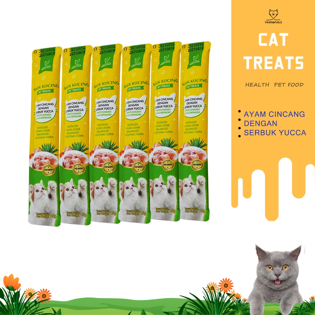 Premium Nutritious Cat Stick Cat Snack Cat Wet Food (Chicken/Yucca