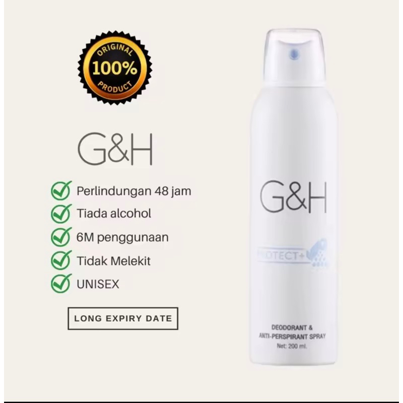 G&H Protect+ Deodorant & Antiperspirant Spray (Deodoran & Semburan