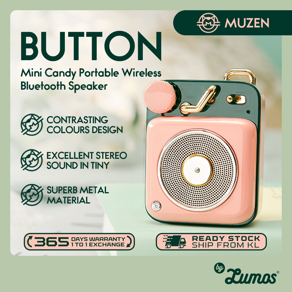 MUZEN BUTTON Mini Candy Portable Wireless Bluetooth4.2 Speaker Great ...