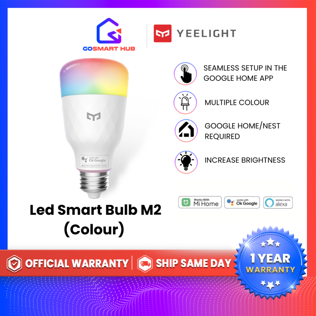 Smart Bulb M2 (Colour) Google Seamless Work with Google Nest/Home