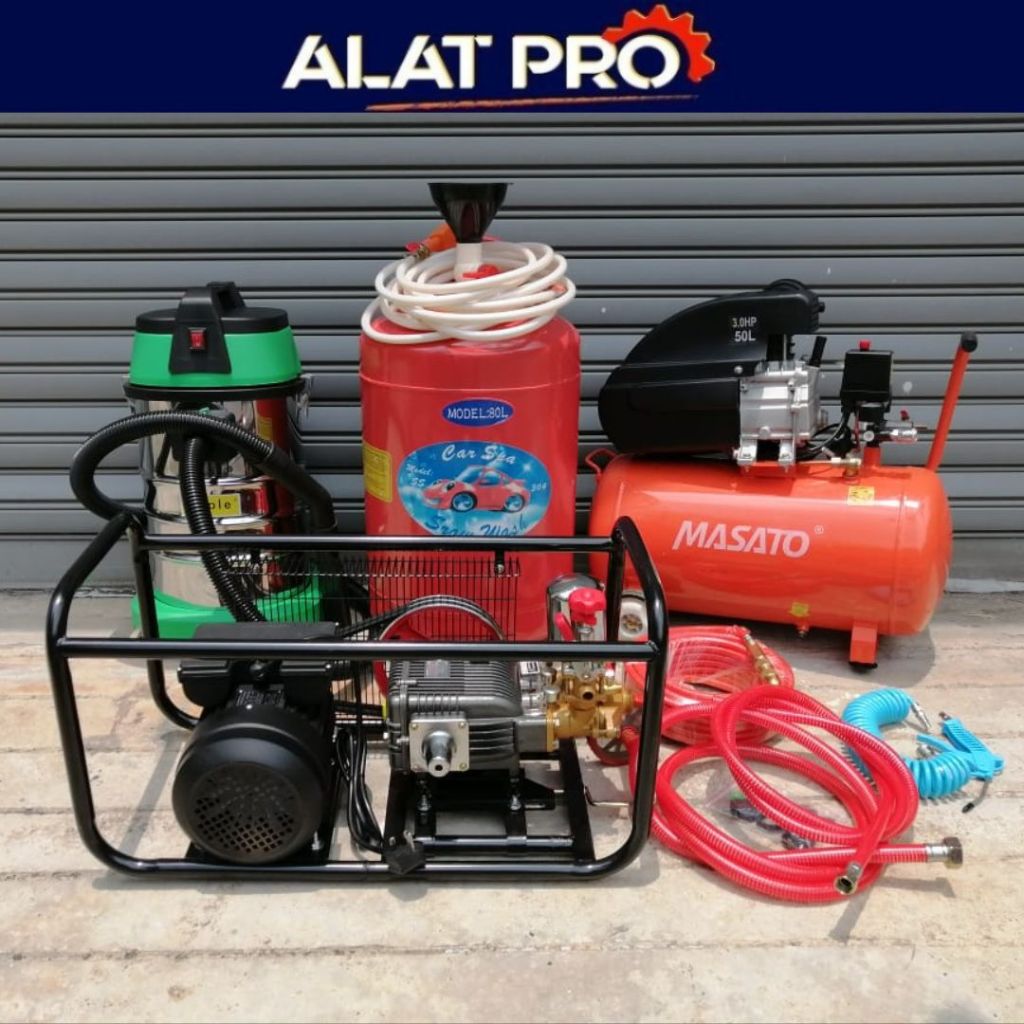 Car Wash Set CW3050RA (Water Pump, Snow Tank, Vacuum, Air Compressor & Polisher) 6 Months