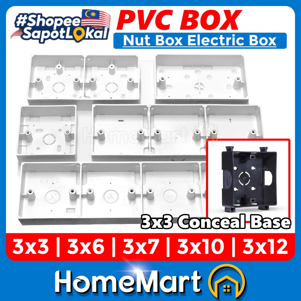 PVC Box Surface Nut Box Electrical Box Conceal Base Wall Switch