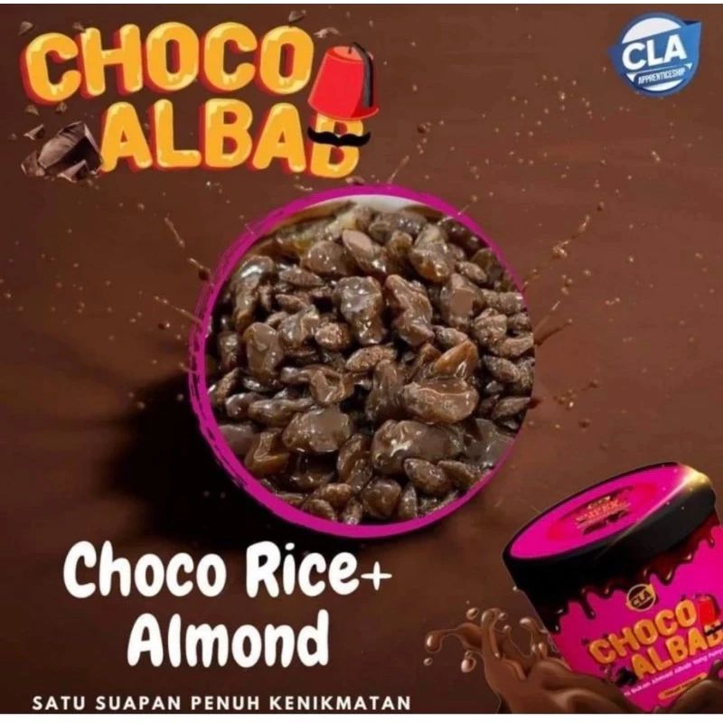 CHOCO ALBAB Choco Tub + Almond Crunchy 250g . Choco Rice . Choco Ball ...