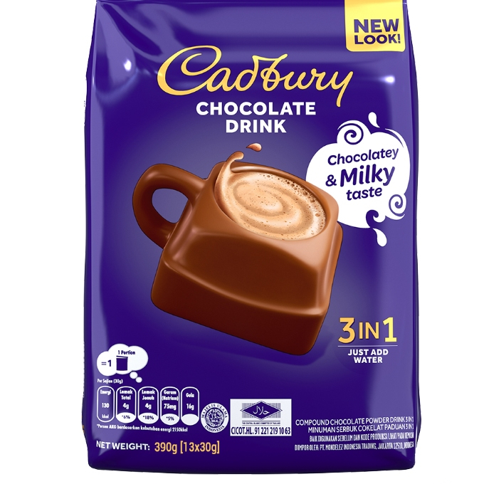 Cadbury Hot Chocolate Drink 3 in 1 Hot Coklat Powder Mix Drink (13x30g ...