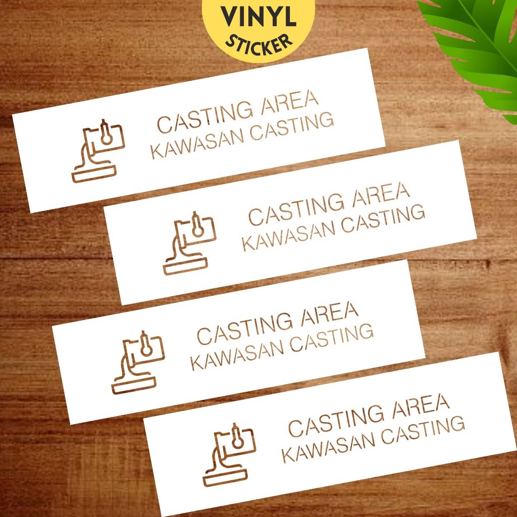 Casting Area / Window Door Sign Sticker Home / Office / Shop Vinyl