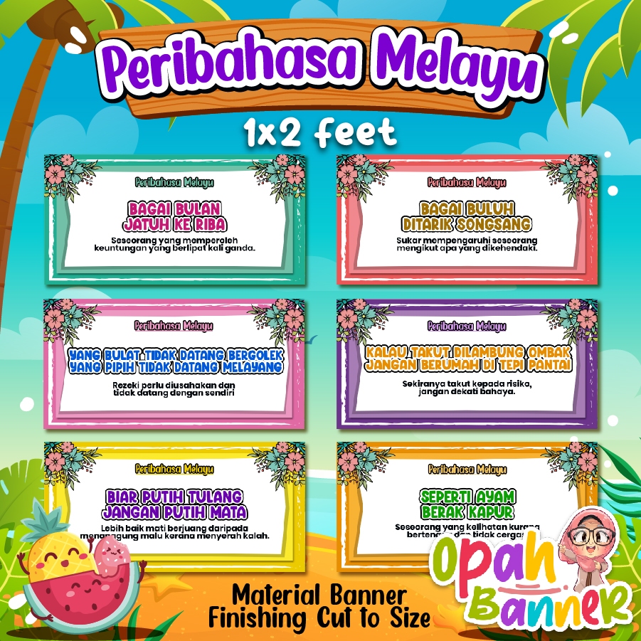 BANNER KECERIAAN PERIBAHASA MELAYU JENIS B | Shopee Malaysia