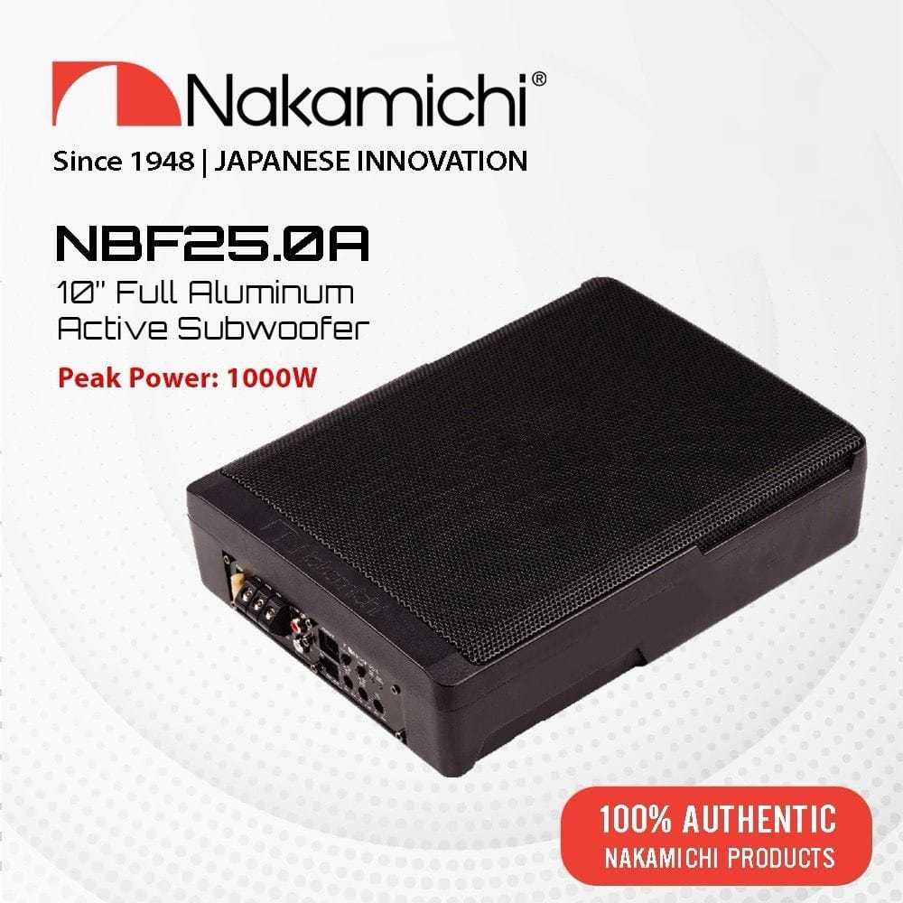 Nakamichi NBF25.0A 10 inch Full Aluminum Active Subwoofer Underseat