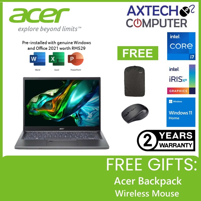 Acer Aspire 5 A514-56M-70EB 14'' WUXGA Laptop Steel Grey ( I7-1355U ...