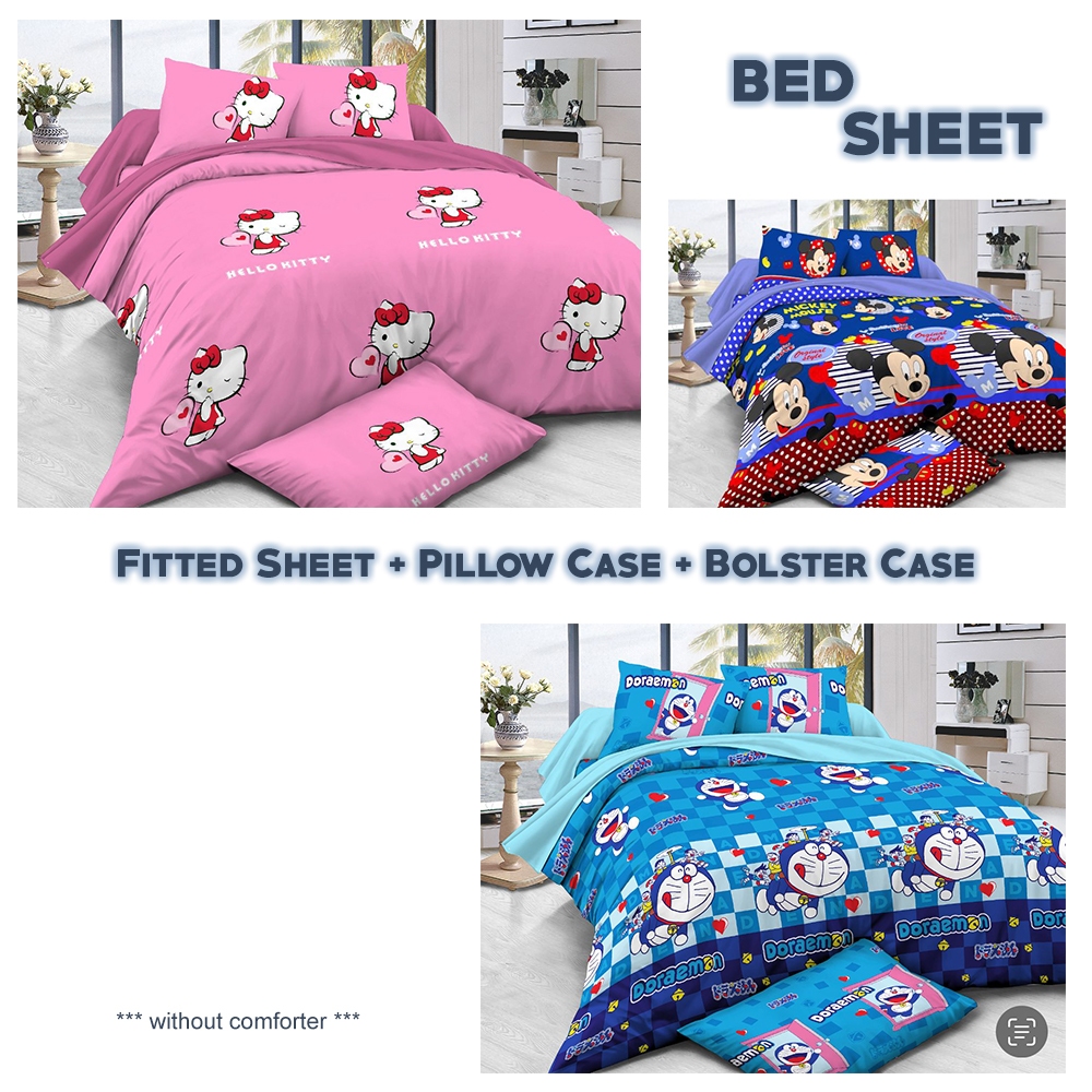 Cartoon Bedsheet Kids (without Comforter) Cadar Kartun Kanakkanak