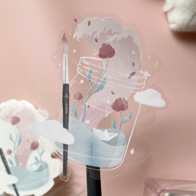 Transparent Sticker - Create (Artist, Brush, Magical) | Shopee Malaysia