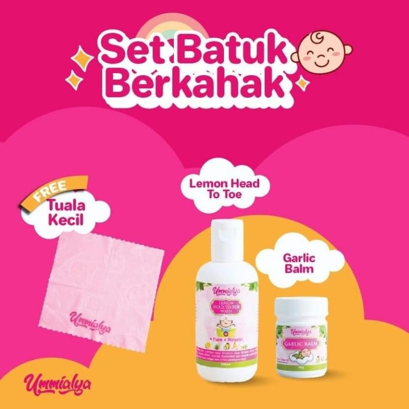 Ummialya Set Batuk Berkahak Mandian Lemon Head To Toe Garlic Balm