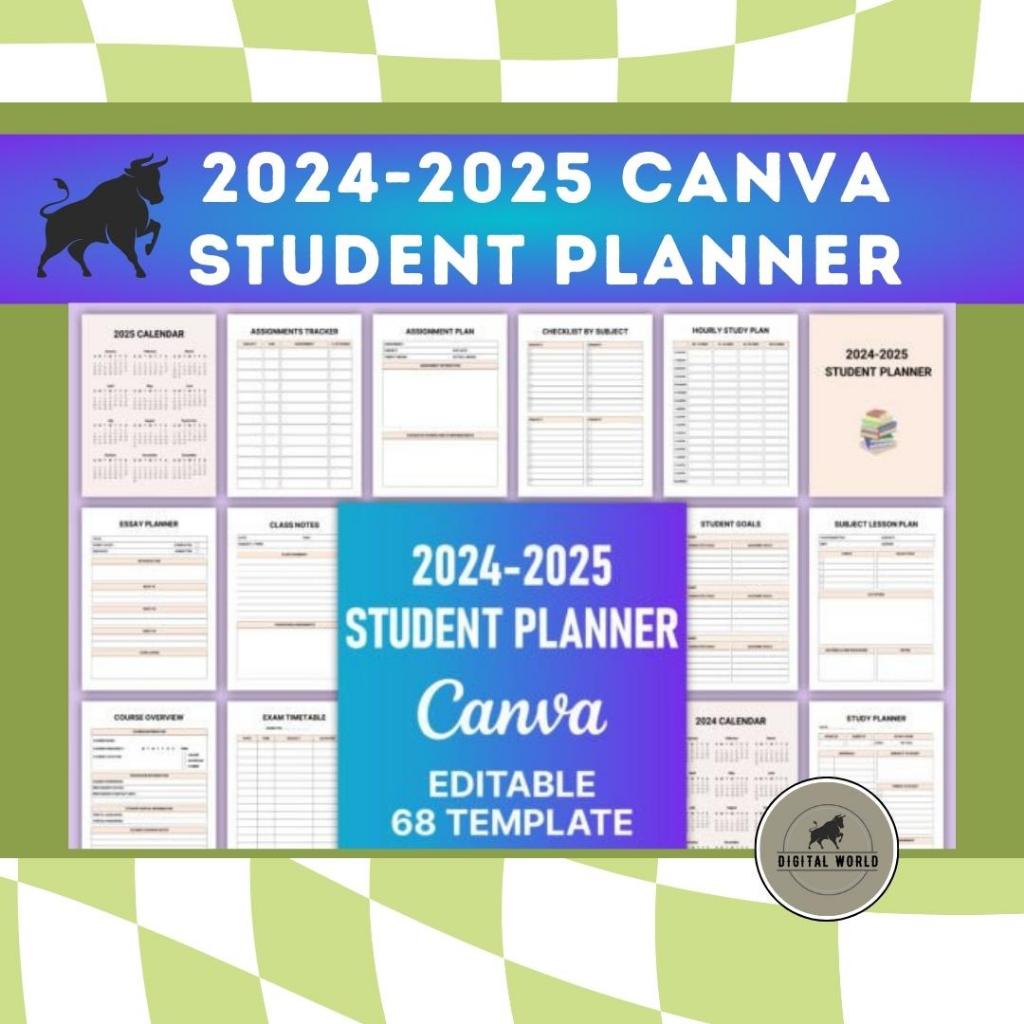 Canva Student Planner 20242025 Student Planner Canva Planner