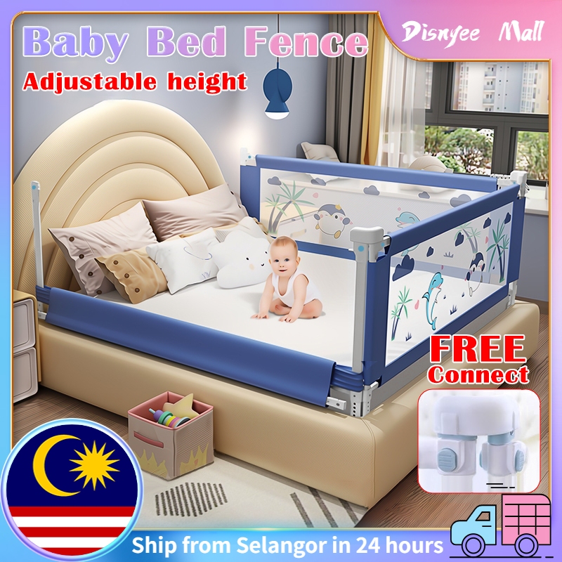 Playpen Baby Bed Fence Antifall Baby Bafety Bed Rail Adjustable Height