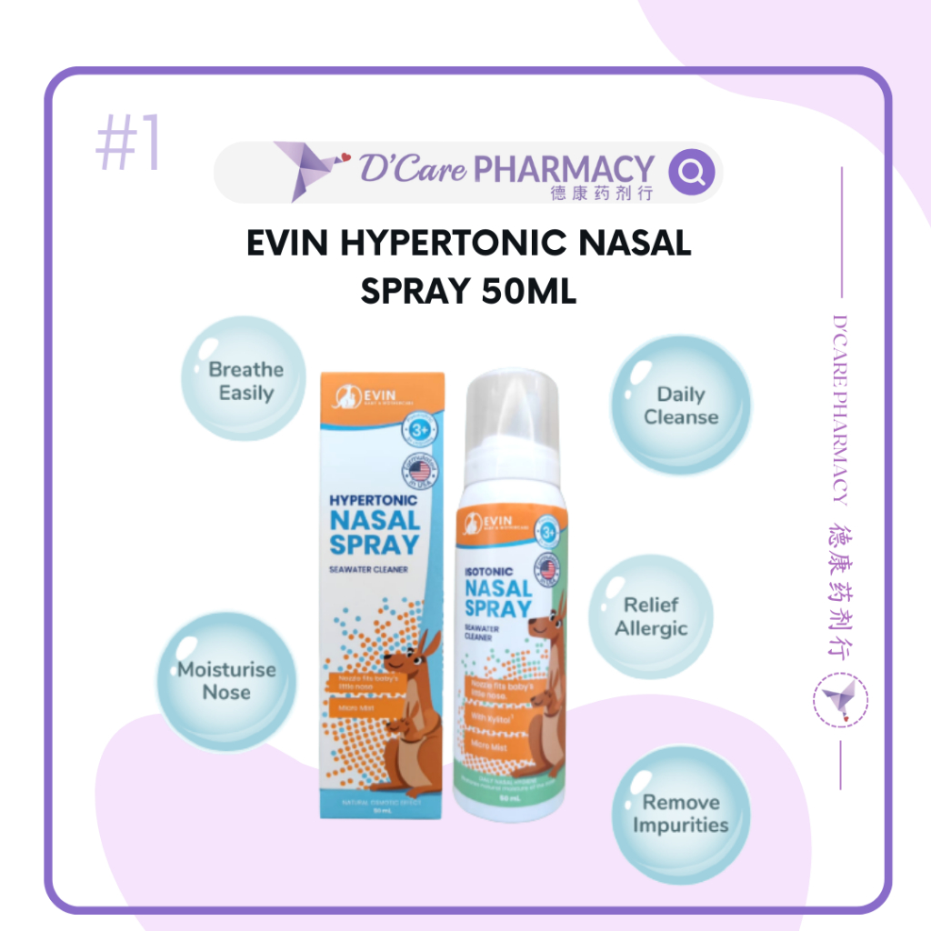 EVIN HYPERTONIC / ISOTONIC NASAL SPRAY 50ML | Shopee Malaysia