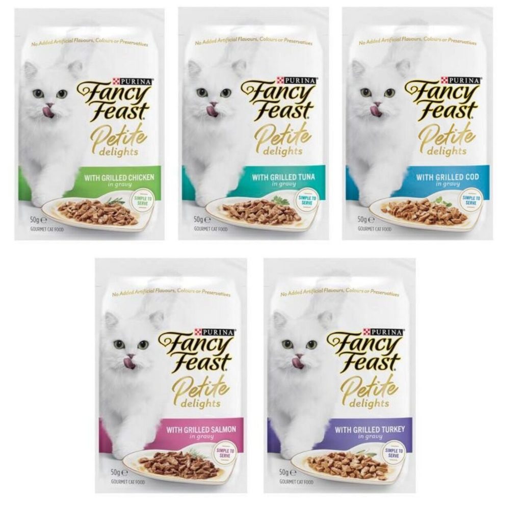 Purina Fancy Feast Petite Delights Cat Wet Food Pouch 50g / In Gravy ...