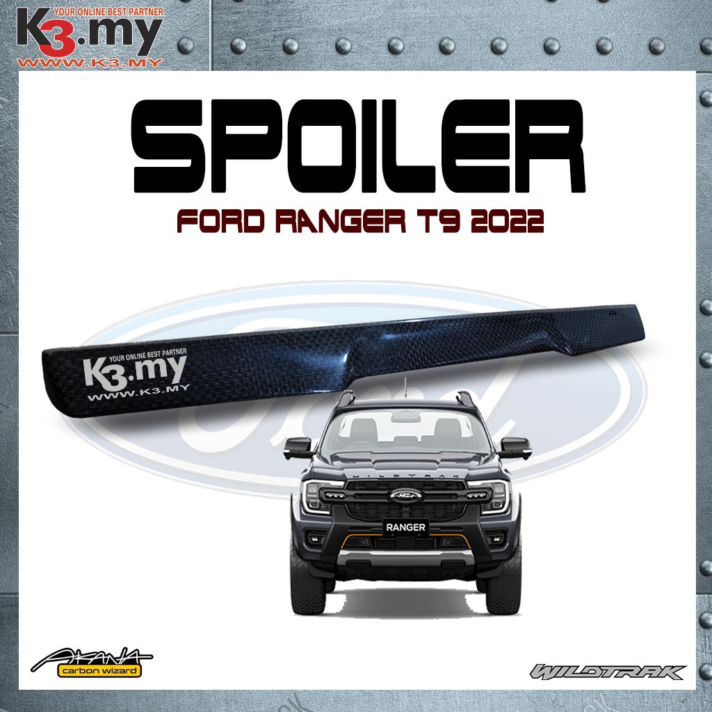 Ford Ranger T9 2022 Akana Carbon Wizard Rear Spoiler (BIG) 4X4 Ford ...
