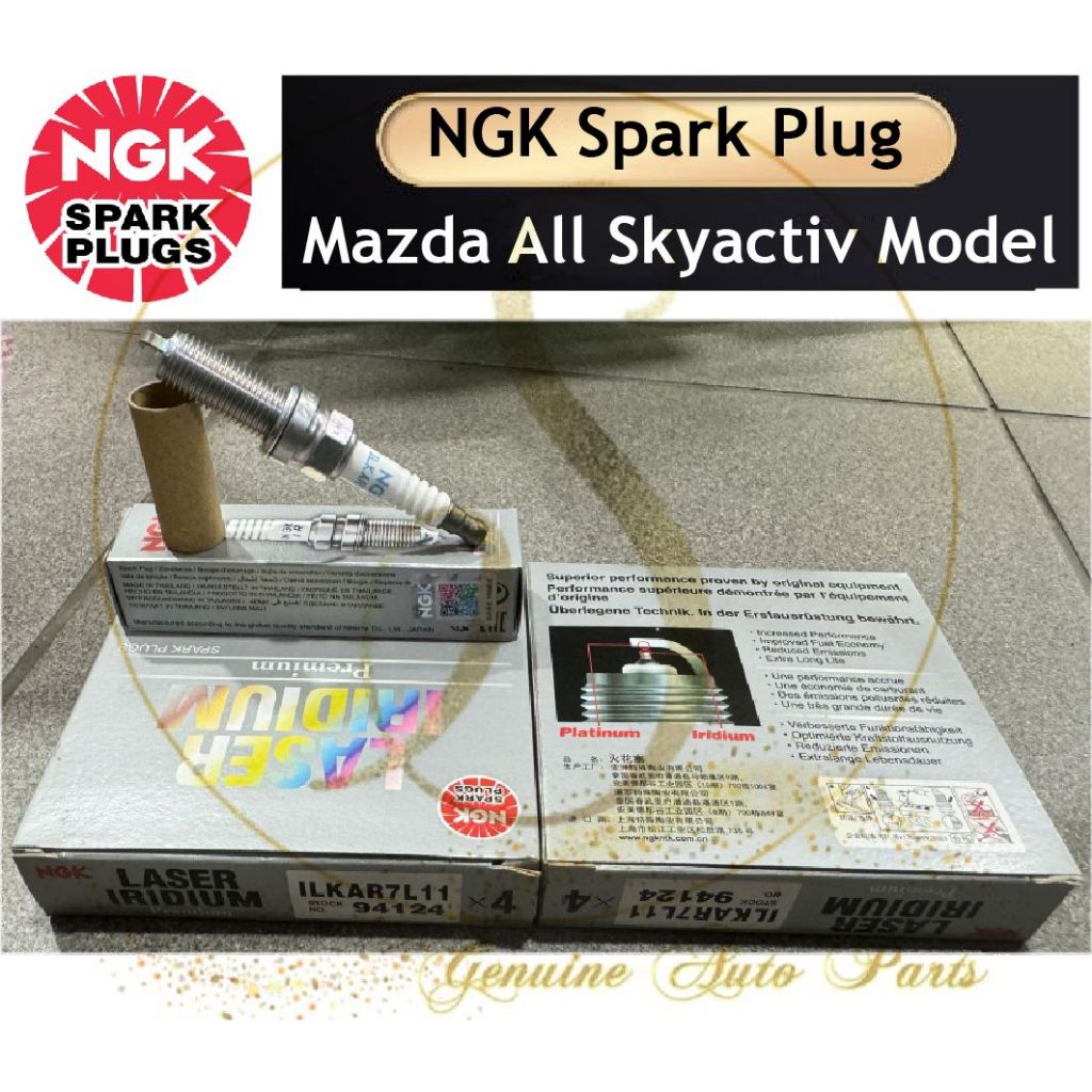4PCS NGK 94124 Laser Iridium Spark Plugs (ILKAR7L11) For Mazda CX-30 & CX-5