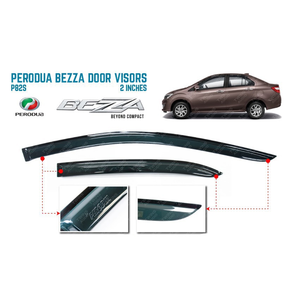 PERODUA BEZZA 2 INCH DOOR VISOR (P82S) | Shopee Malaysia