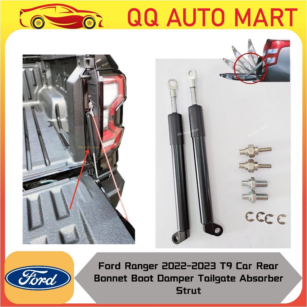 Ford Ranger 2022-2023 T9 Car Rear Bonnet Boot Damper Tailgate Absorber ...
