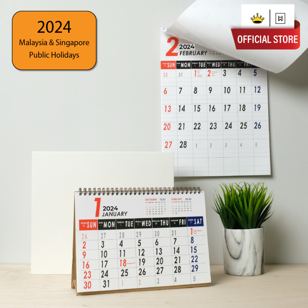 Handwriting 2025 Standing/Hanging Calendar MSCEX MHCEX Shopee Malaysia