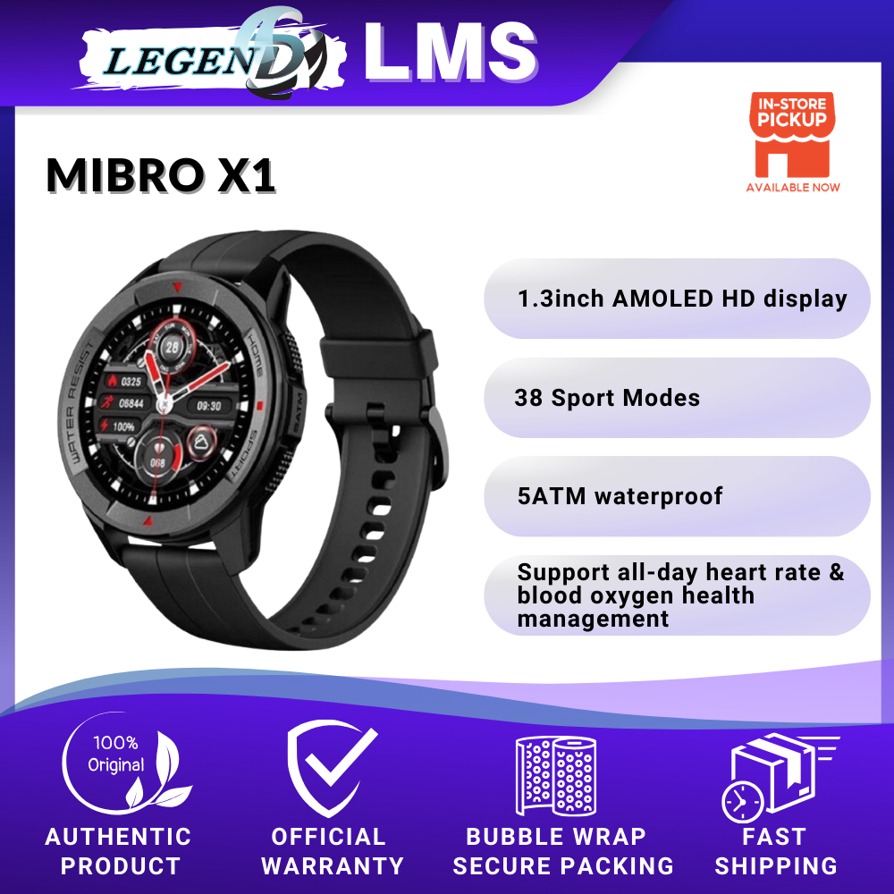 Mibro X1 Original Smartwatch 1.3inch AMOLED HD Display | 14-days Ultra ...