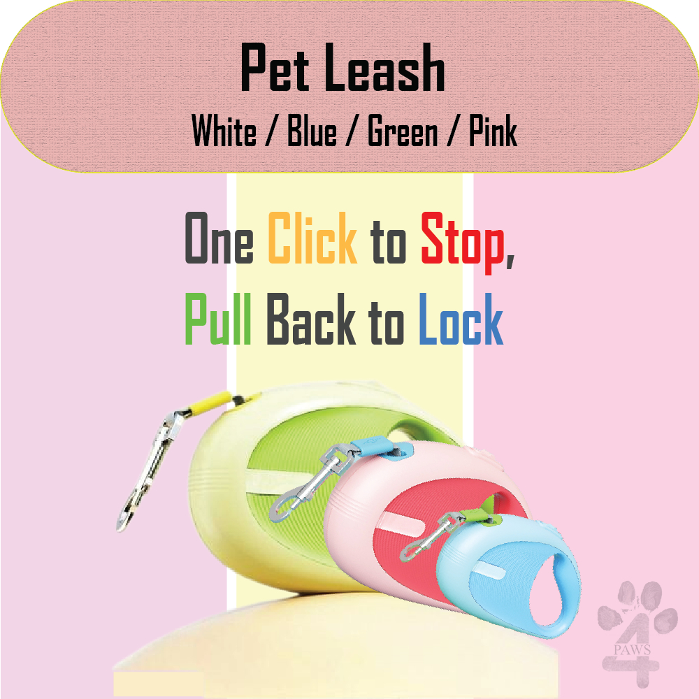 Retractable Dog Leash Tali Kucing Berjalan Cat Leash Leash Pet Leash