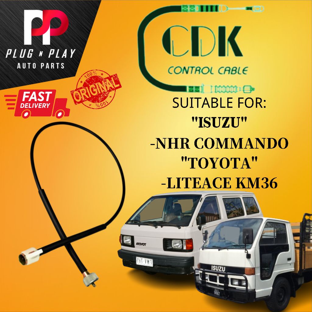 ISUZU NHR COMMANDO / TOYOTA LITEACE KM36 CDK SPEEDO METER CABLE QUALITY ...
