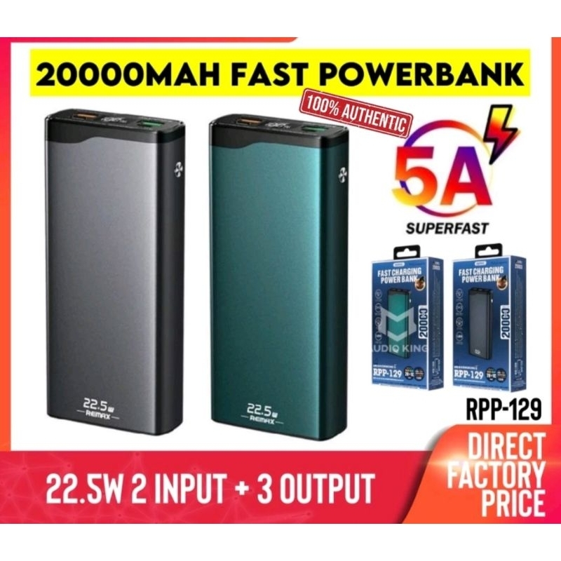 REMAX Powerbank RPP 129 20000mAh / RPP 201 10000mAh Powerbank Fast ...