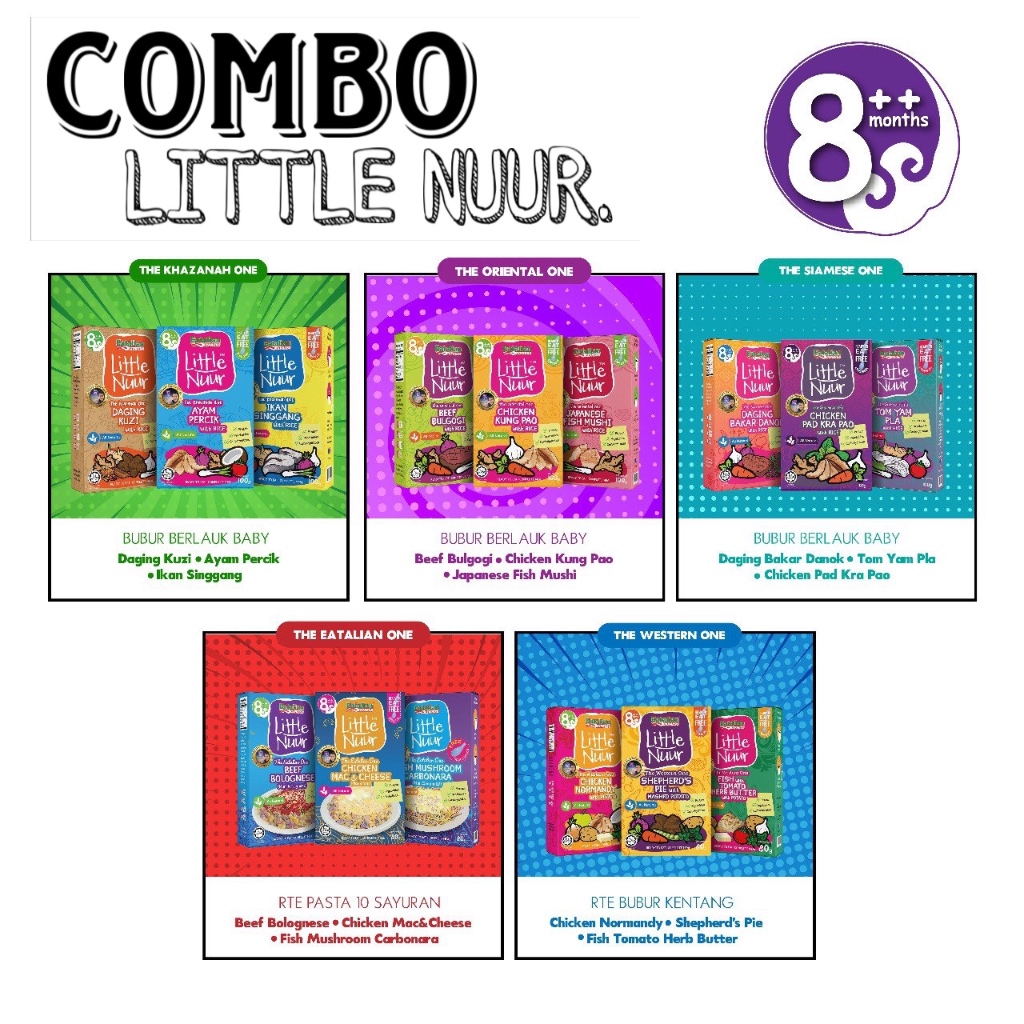 Little Nuur Combo Ready-to-Eat (RTE) Baby Porridge | Bubur Bayi ...