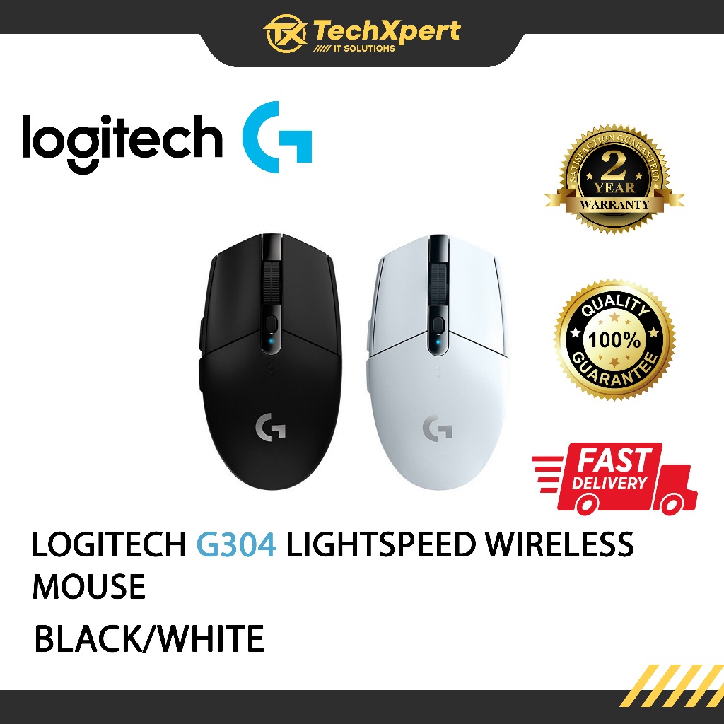 LOGITECH G304 LIGHTSPEED WIRELESS GAMING MOUSE with Lightweight, 12k ...