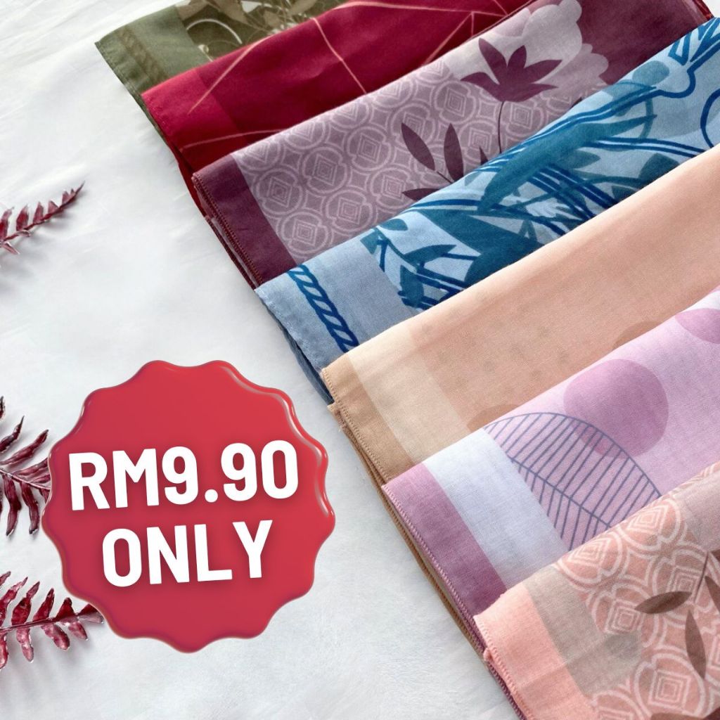 ZOE ARISSA TUDUNG BAWAL PRINTED BIDANG 45 Bawal Corak Printed Tudung ...