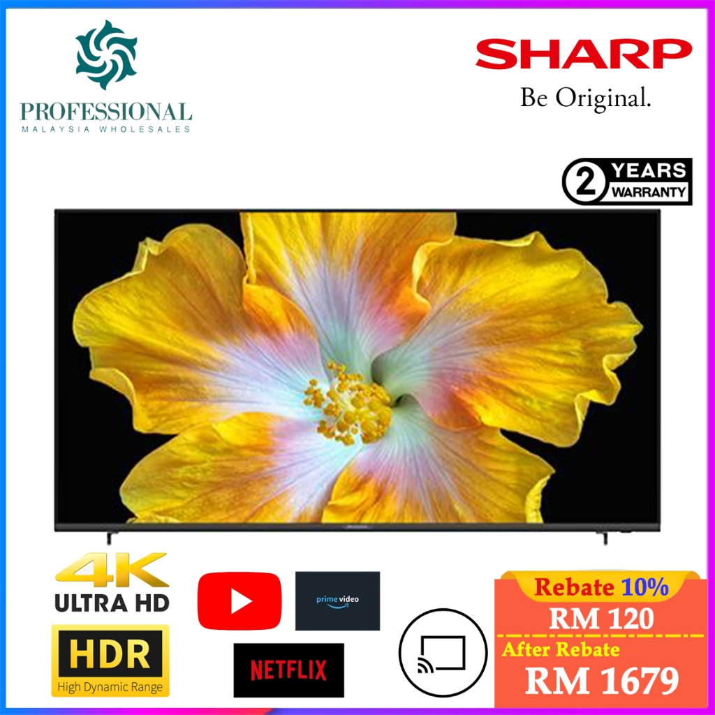 SHARP 55 INCH TV 4TC55EJ2X 4K UHD ANDROID TV Shopee Malaysia