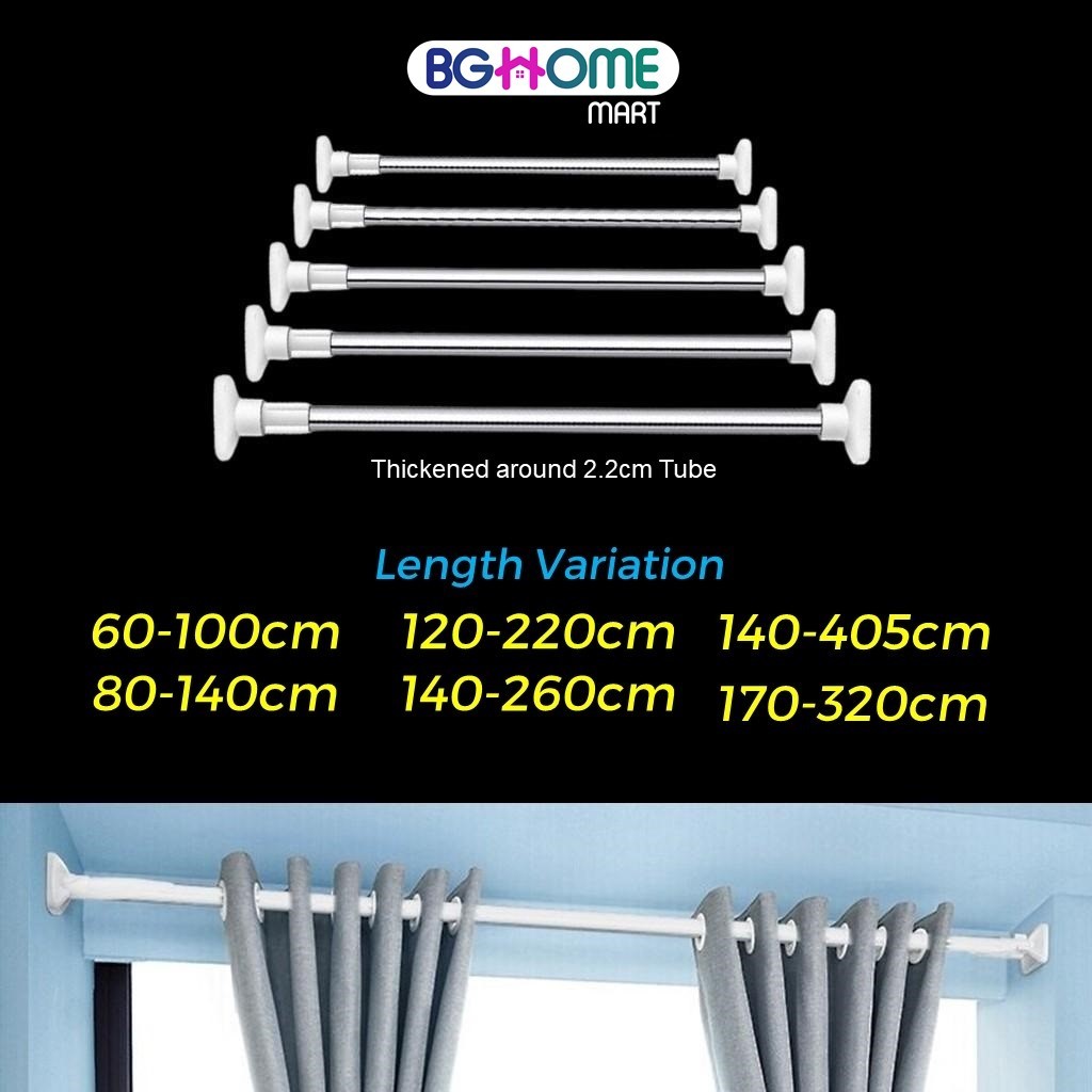 Multifunctional Extendable Rod for Hanging Curtain Drying Cloths Tools ...