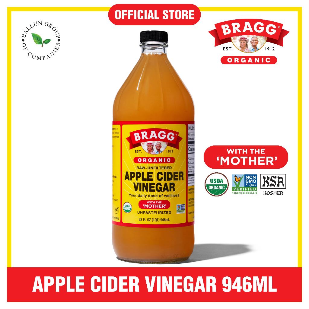 Bragg Organic Apple Cider Vinegar 946ml Shopee Malaysia
