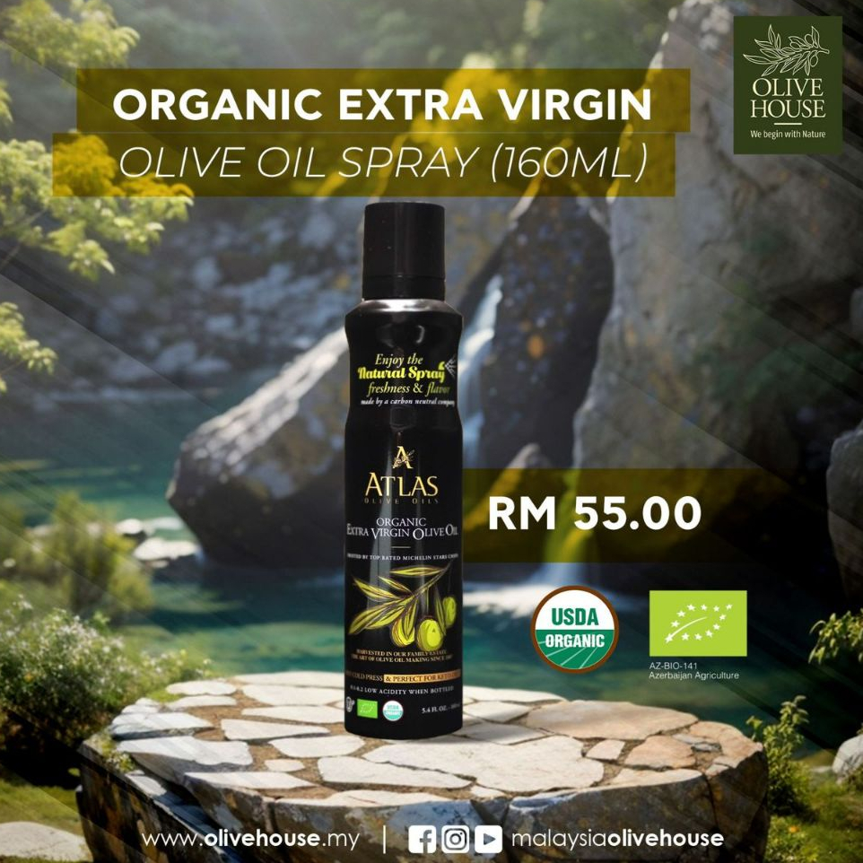 Extra Virgin Olive Oil Spray (EVOOS) dari Olive House Tinggi Vitamin E