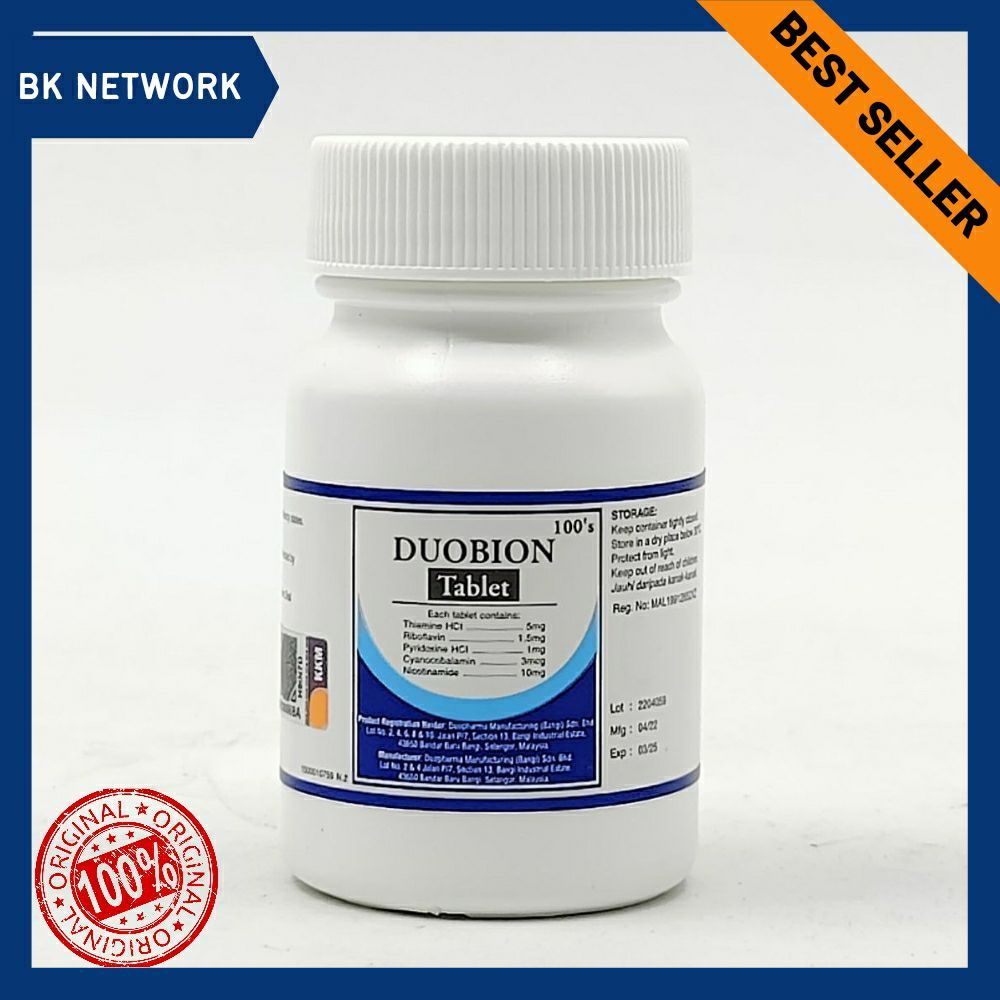 🔥HOT VITAMIN B COMPLEX 💯 ORIGINAL Duopharma Duobion Tablet 100's EXP ...