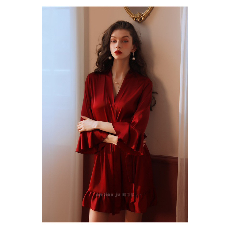 high quality satin ice silk robe Sexy Robe Only robe sexy robe can fit ...