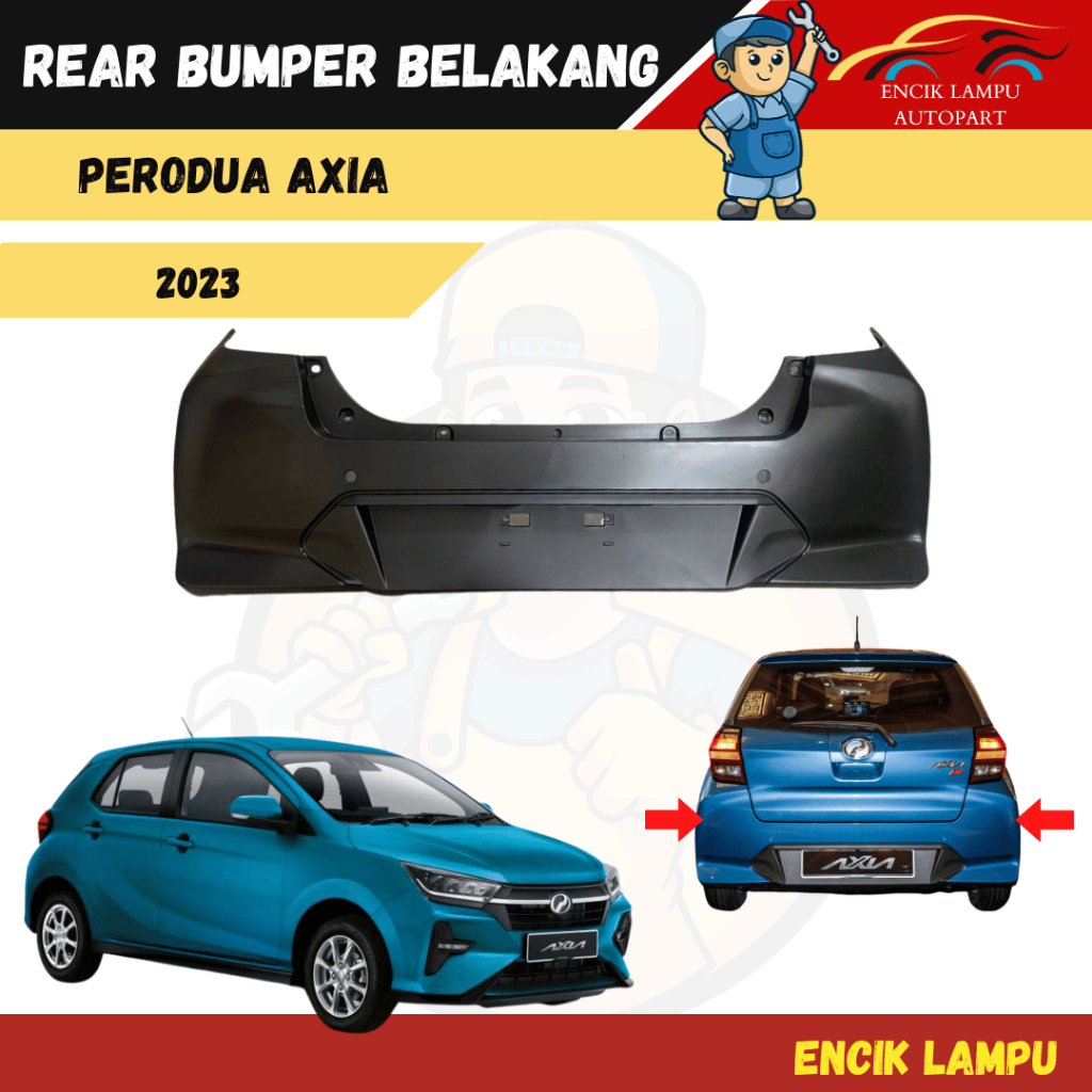 Perodua Axia D7A4 2023 Rear Bumper Belakang Original 100% New High ...