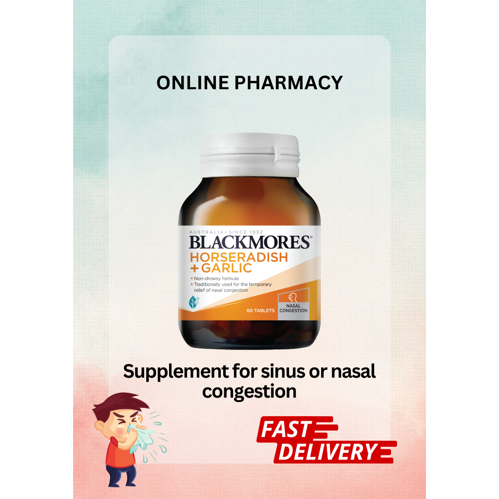 Relieve Sinus Horseradish + Garlic 60's Shopee Malaysia