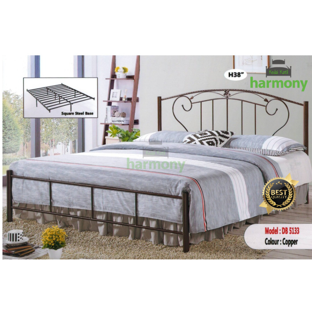 Harmony Quality Metal Queen Bed Frame / Powder Coated Metal Bed Frame ...