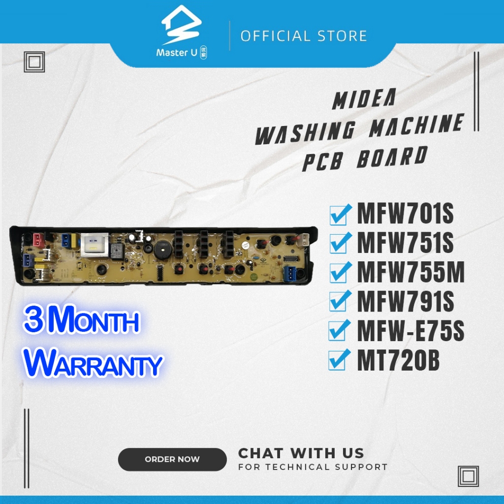 MIDEA WASHING MACHINE PCB BOARD MODEL MFW701S/MFW751S/MFW755M/MFW791S