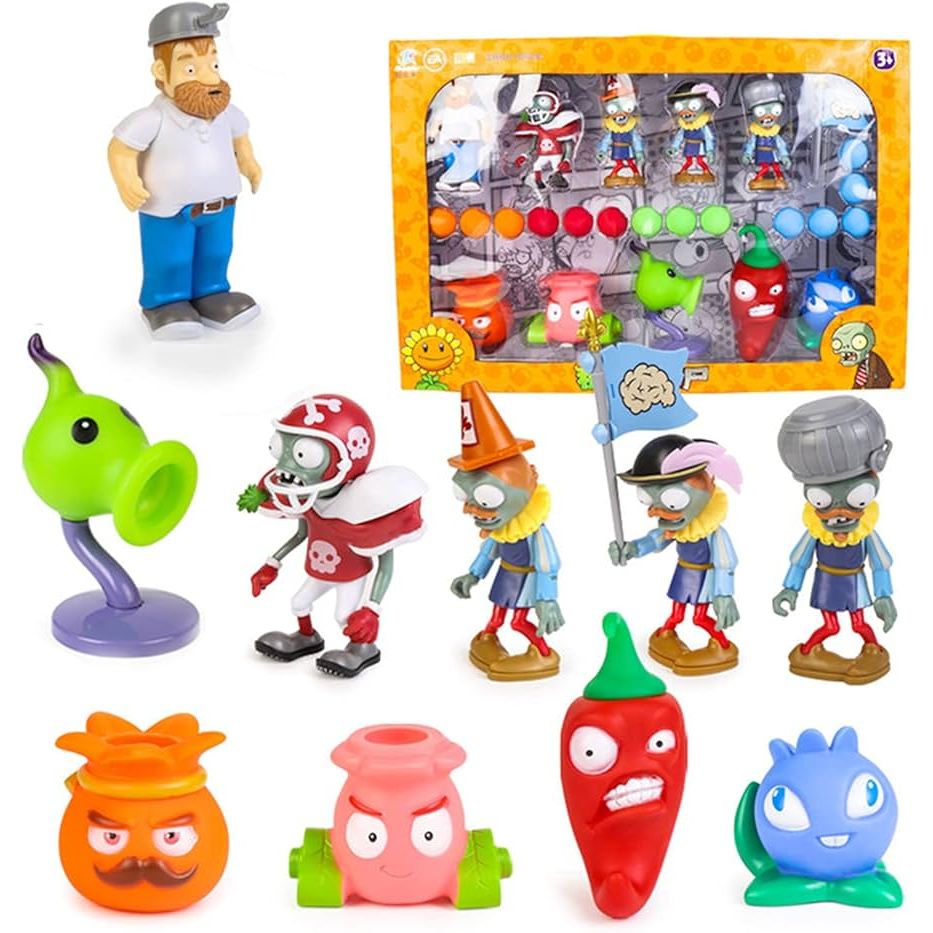 Plants Vs Zombies 686 112 Action Figure Pea Shooter And Zombie Figure Toy Set Game For T 5368