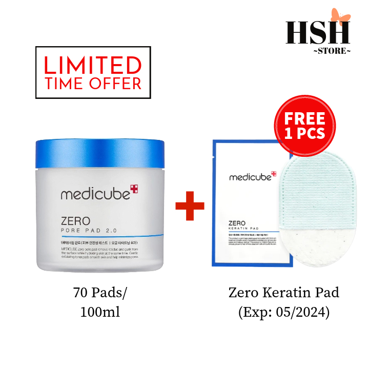 MEDICUBE Zero Pore Pad 2.0 (70pads)(Exp01/25) + Free Zero Keratin Pad