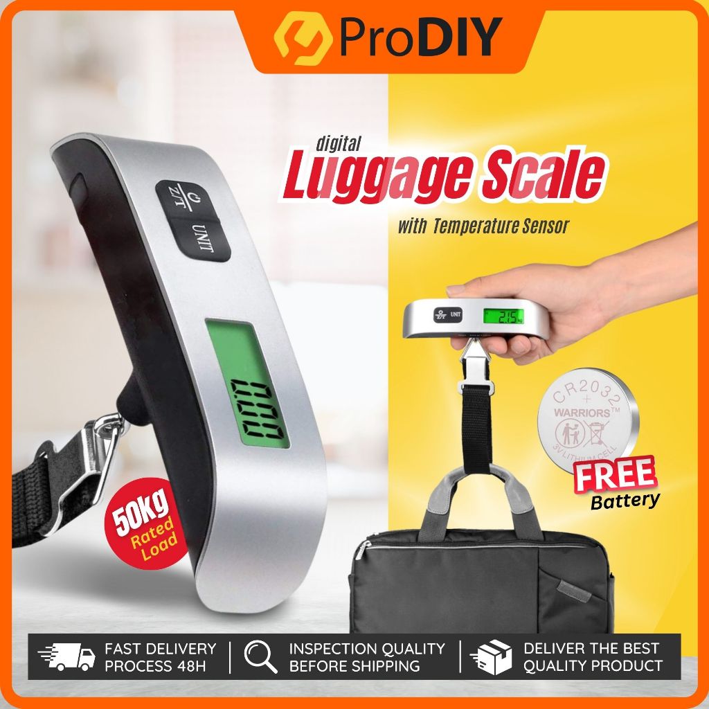 50KG LCD Display Digital Scale Luggage Scale Temperature Sensor For Travel Penimbang Berat