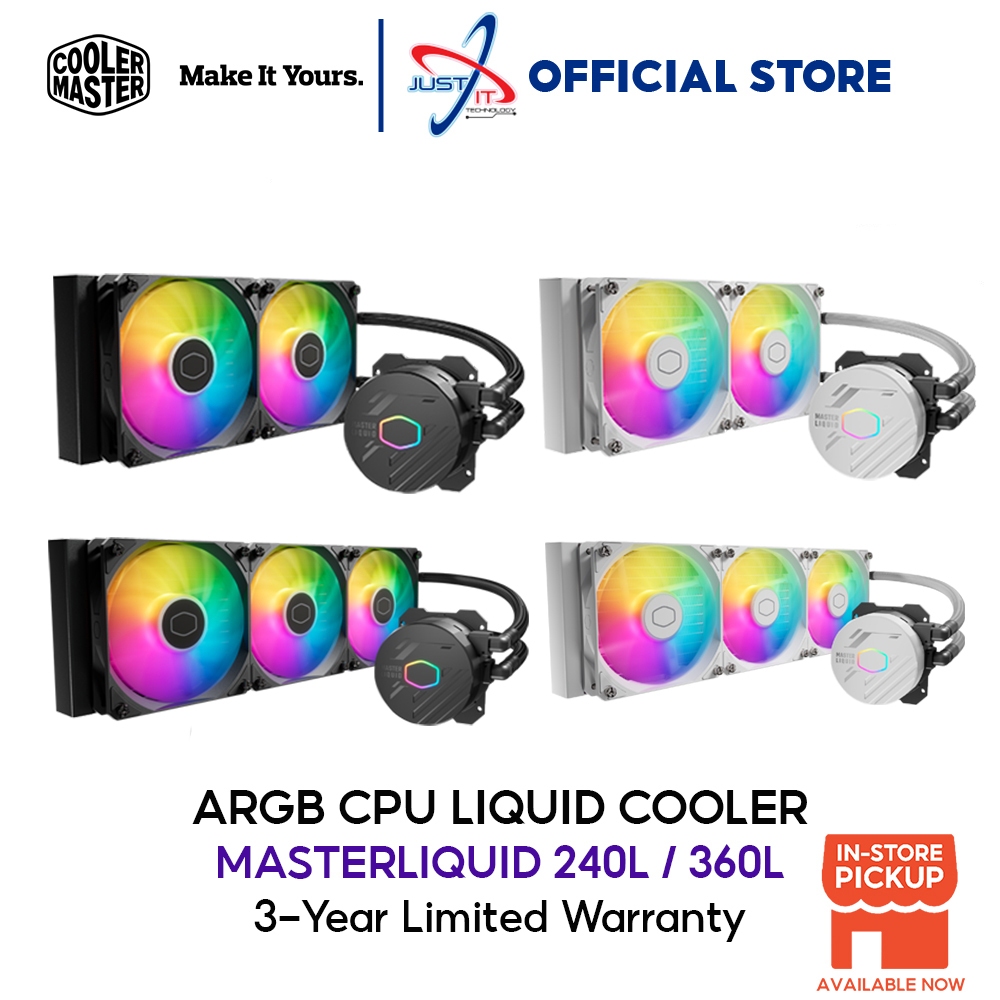 COOLER MASTER MASTERLIQUID 240L CORE / 360L CORE ARGB CPU WATER LIQUID